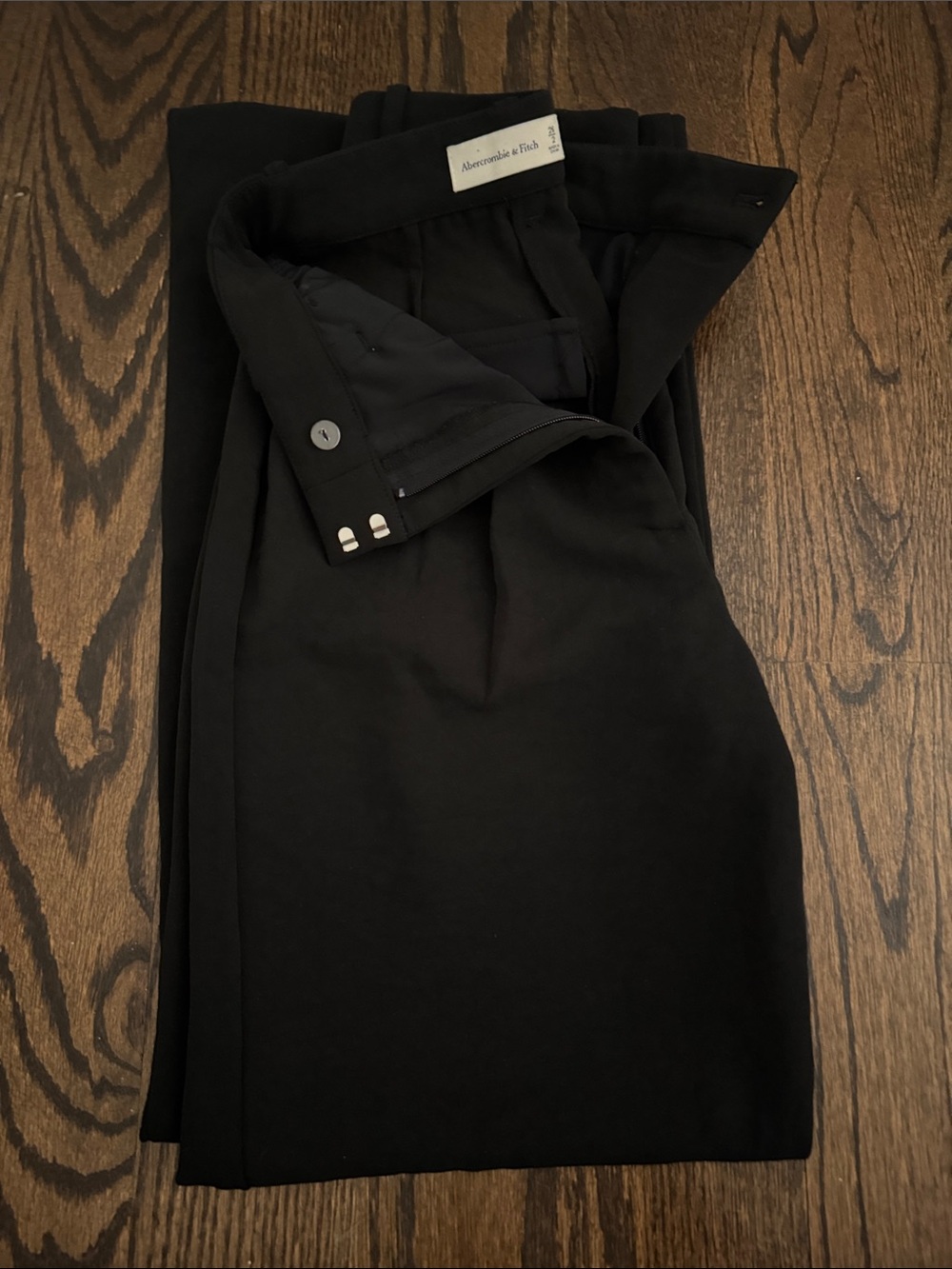 Abercrombie & Fitch women’s Black wide leg trousers size 26 regular length